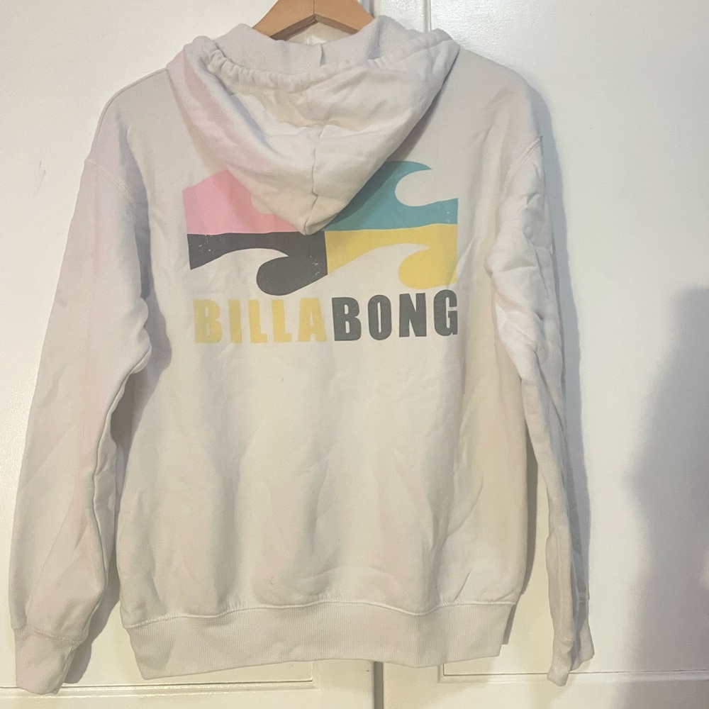 Billabong hoodie white size medium